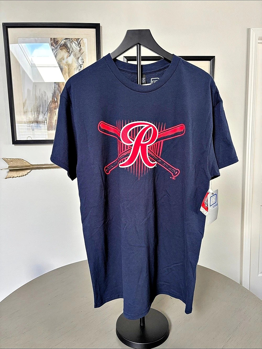 Prodge Rainiers Graphic Short Sleeve Tee in Blue Size Large NWT